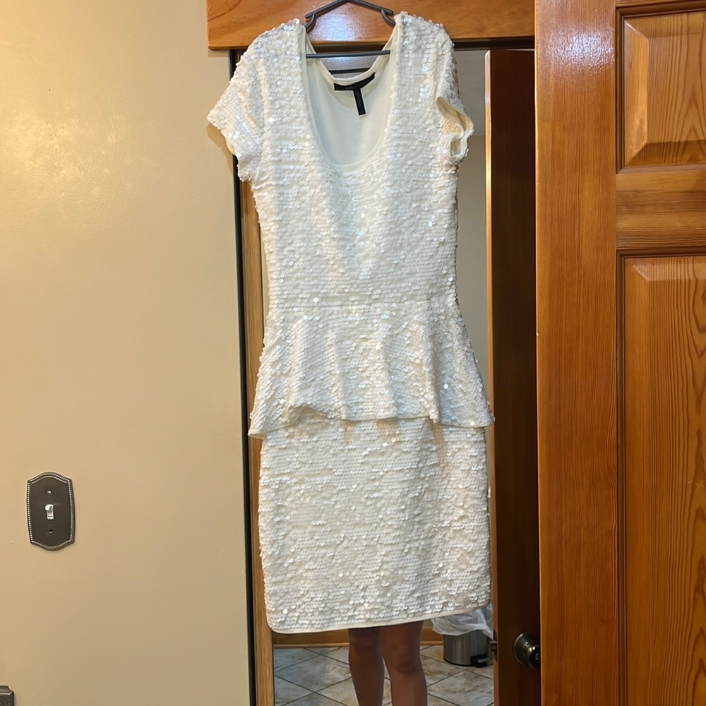 BCBG white dress, great condition